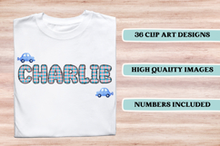 Baby Boy Alphabet PNG Clip Art, baby boy letters doodle Product Image 3