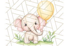 Pastel Safari Jungle Baby Animals PNG Clipart, Nursery Product Image 4