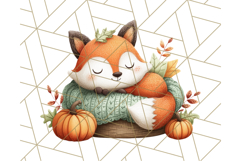 Cozy Autumn Animal Clipart, Fall Forest Critters PNG Product Image 4
