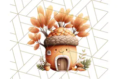 Autumn Treehouse & Woodland Cabin PNG Clipart Product Image 4