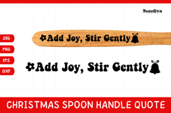 Christmas Wooden Spoon Handle Quote SVG - Stir Gently Product Image 1
