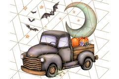Halloween Cottagecore Truck PNG Clipart, Fall Style Clip Art Product Image 4