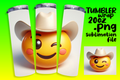 Custom 20oz Sublimation File , 3D Emoji Product Image 1