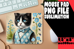 joyful MOUSE MAT Sublimation Style, Cute Cat Product Image 1