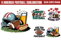America Football Sublimation PNG Product Image 1