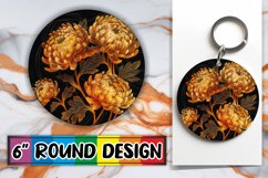 Floral Frenzy Sublimation Circles - Keychain &amp; Car Coaster Product Image 1