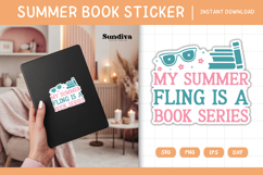 Printable Summer Book Lover Sticker | My Summer Fling Product Image 1