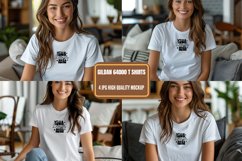 Gildan 64000 Model Mockup, Gildan White TShirt Mockup Product Image 1