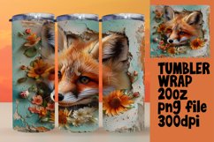 Spring Tumbler Wrap: Cute Animals in 3D Wall Hole Product Image 1