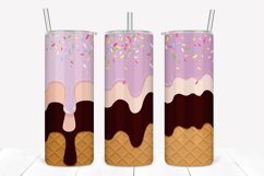 Caramel 20oz Skinny Tumbler Sublimation Product Image 1