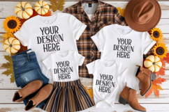 Christmas Family Matching Group Flat Lay T-Shirt Mockups Product Image 1