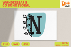 Wanderleaf &amp; Co Boho Floral Monogram Product Image 1