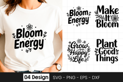 Bloom Energy Inspirational Floral SVG PNG Product Image 1