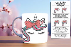 Graceful 11oz Mug Wrap Png Template , Unicorn Product Image 1