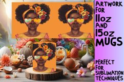 Melanin Magic: Watercolor Mug Wrap Summer Vibes Product Image 1
