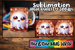 Radiant evenings sublimation print wrap, 3D Cute Ghost Product Image 1
