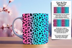 Leopard Print Art Mug Wrap - Gradient 11oz 15oz Product Image 1