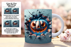 Radiant 11oz Mug Wrap Png Artwork , 3D Pumpkin Product Image 1