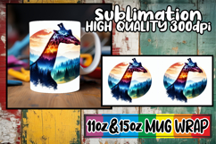 Radiant moments sublimation 11oz 15oz mug wrap, Animals Art Product Image 1