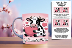 Dynamic 11oz Mug Wrap Png Template , Cute Cow Product Image 1