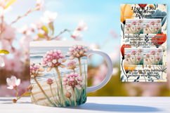 Serene 11oz Mug Wrap Png Design , Flowers Product Image 1