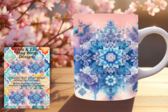 Sleek 11oz Mug Wrap Png Design , Watercolor Patter Product Image 1