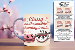 Charming 15oz Mug Wrap Png Design , Kawaii Food Product Image 1