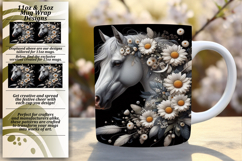 Whimsical 11oz Mug Wrap Png Design , Horse Product Image 1