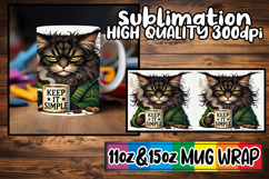 Joyful whispers 11oz 15oz sublimation wrap, Grumpy Cat Product Image 1