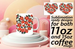 Heart Made with Flowers Mug Wrap Sublimation Product Image 1