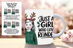 Stylish 11oz Mug Wrap Png Artwork , Just A Girl Product Image 1
