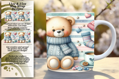 Dynamic 11oz Mug Wrap Png Artwork , Teddy Bear Product Image 1