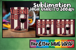 Serene thoughts 11oz 15oz sublimation wrap, Retro Food Product Image 1