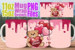 Timeless beauty 11oz 15oz sublimation wrap, Love Bear Product Image 1