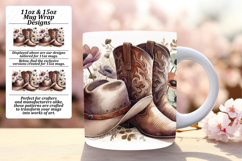 Happy 15oz Mug Wrap Png Template , Western Product Image 1