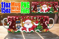 Vibrant hues 11oz 15oz mug wrap, Santa Product Image 1