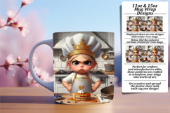 Sweet 15oz Mug Wrap Png Design , Girl Grumpy Product Image 1