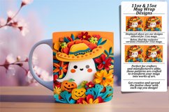 3D Halloween Mug Wrap Sublimation Autumn Design 11oz 15oz Product Image 1