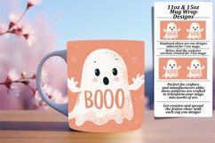 Spooky Ghost Mug Wrap Halloween Sublimation 11oz 15oz Product Image 1