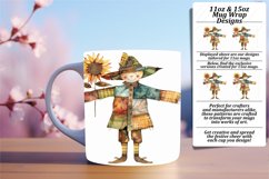 Halloween Scarecrow Mug Wrap 11oz 15oz Product Image 1
