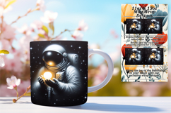 Bold 15oz Mug Wrap Png Template , Astronaut Product Image 1