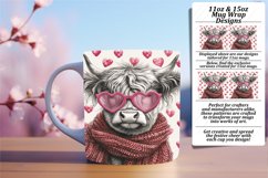 Joyful Cow Valentine's Mug Sublimation Product Image 1