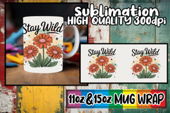 Cheerful journeys 11oz 15oz sublimation wrap, Flowers Quote Product Image 1