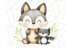 Cute Animal Friends Clipart PNG, Whimsical Spring Animal Duo Product Image 4