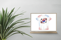 Taegeukgi Mugunghwa Printed T-Shirt Design PNG Korean Product Image 2