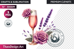 Lavender Clipart PNG, French Country Botanical sublimation Product Image 1