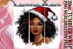 Serene nights 20oz tumbler wrap, Xmas Girl Product Image 1