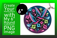 Charming Round Design for Sublimation , Birds Product Image 1