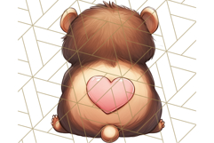 Cute Back View Sitting Animal Clipart PNG From Behind Product Image 4