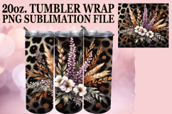 Enchanted days 20oz tumbler wrap, Leopard Prints Product Image 1